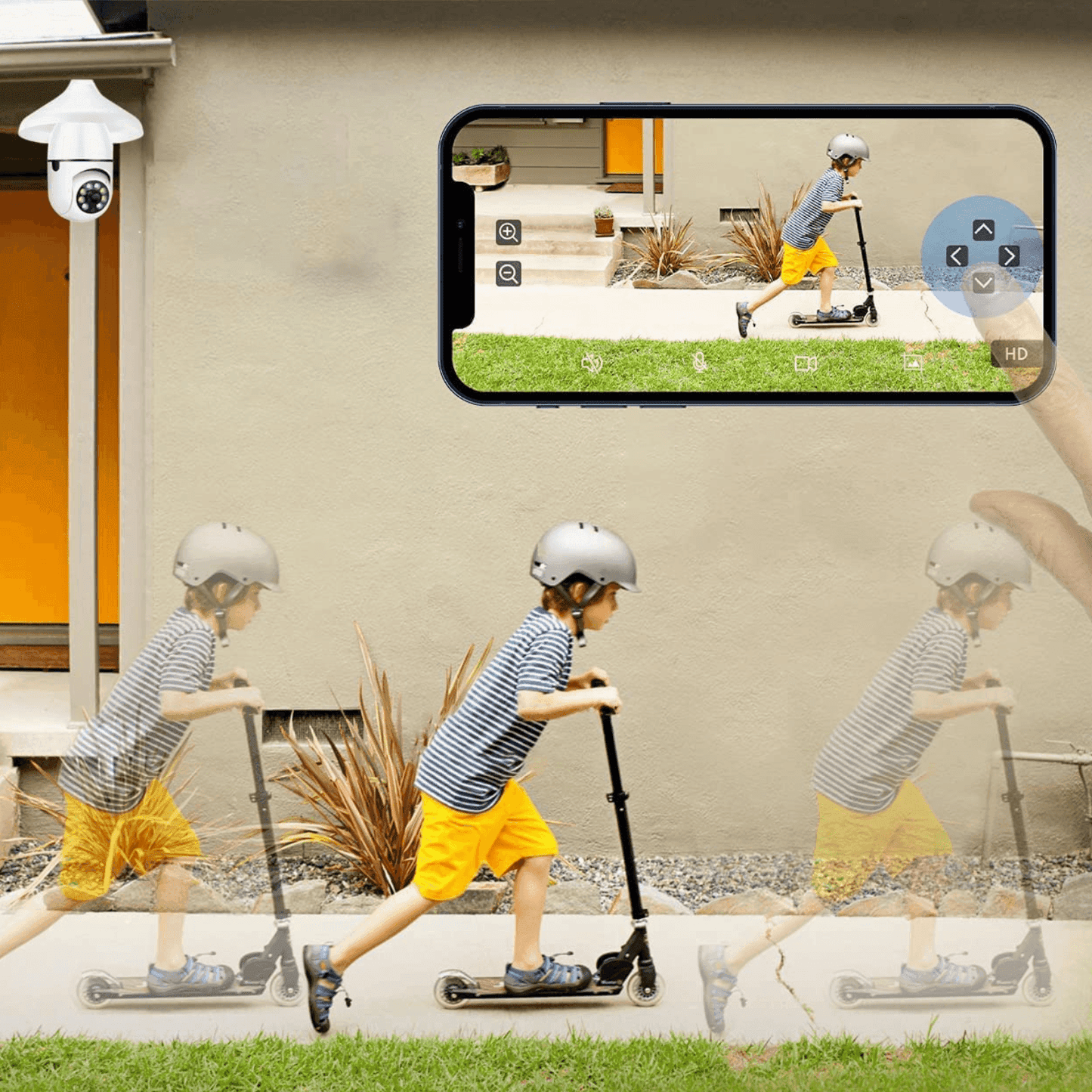 Wireless Indoor / Outdoor Smart HD Light Bulb Security Camera