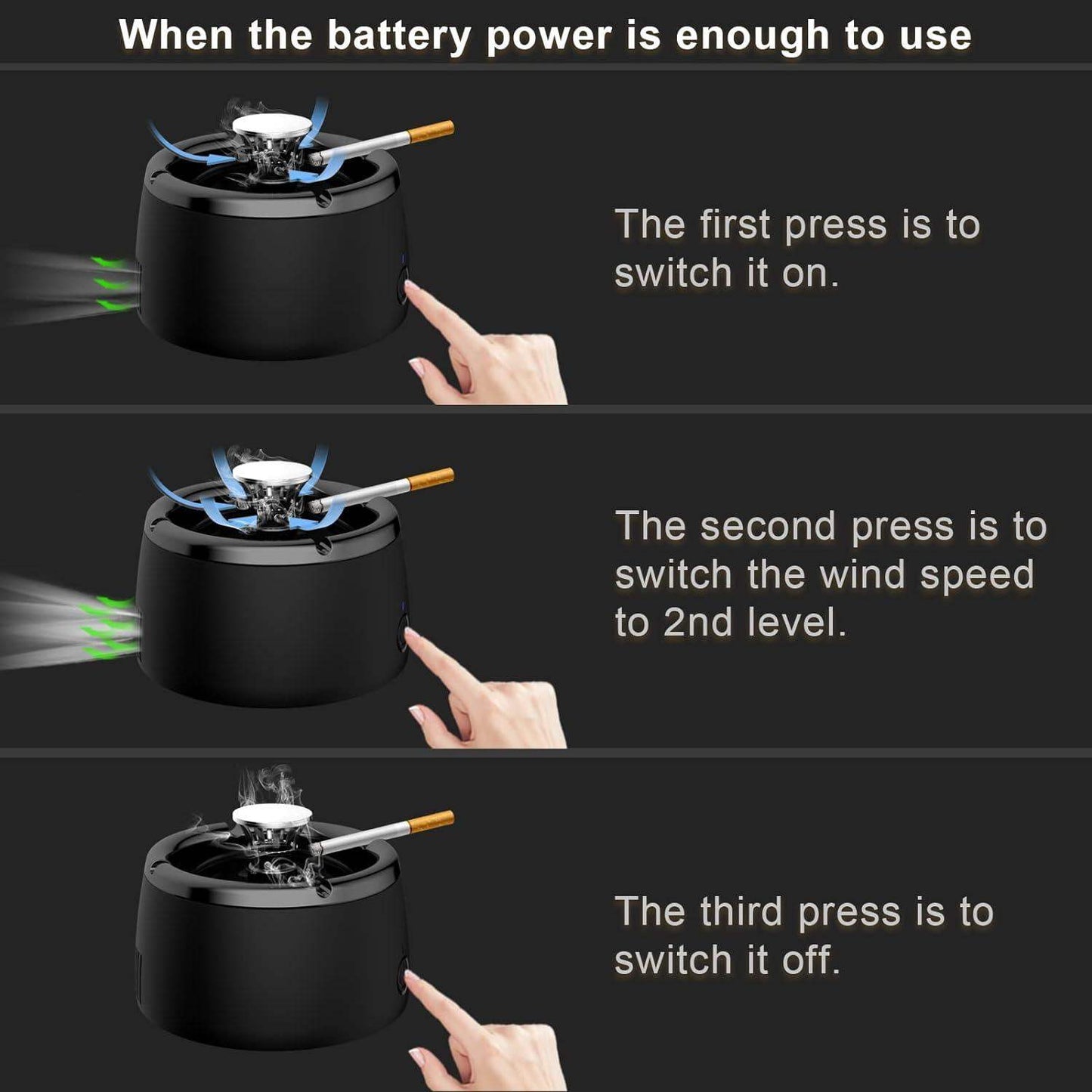 Electric Smokeless Ashtray