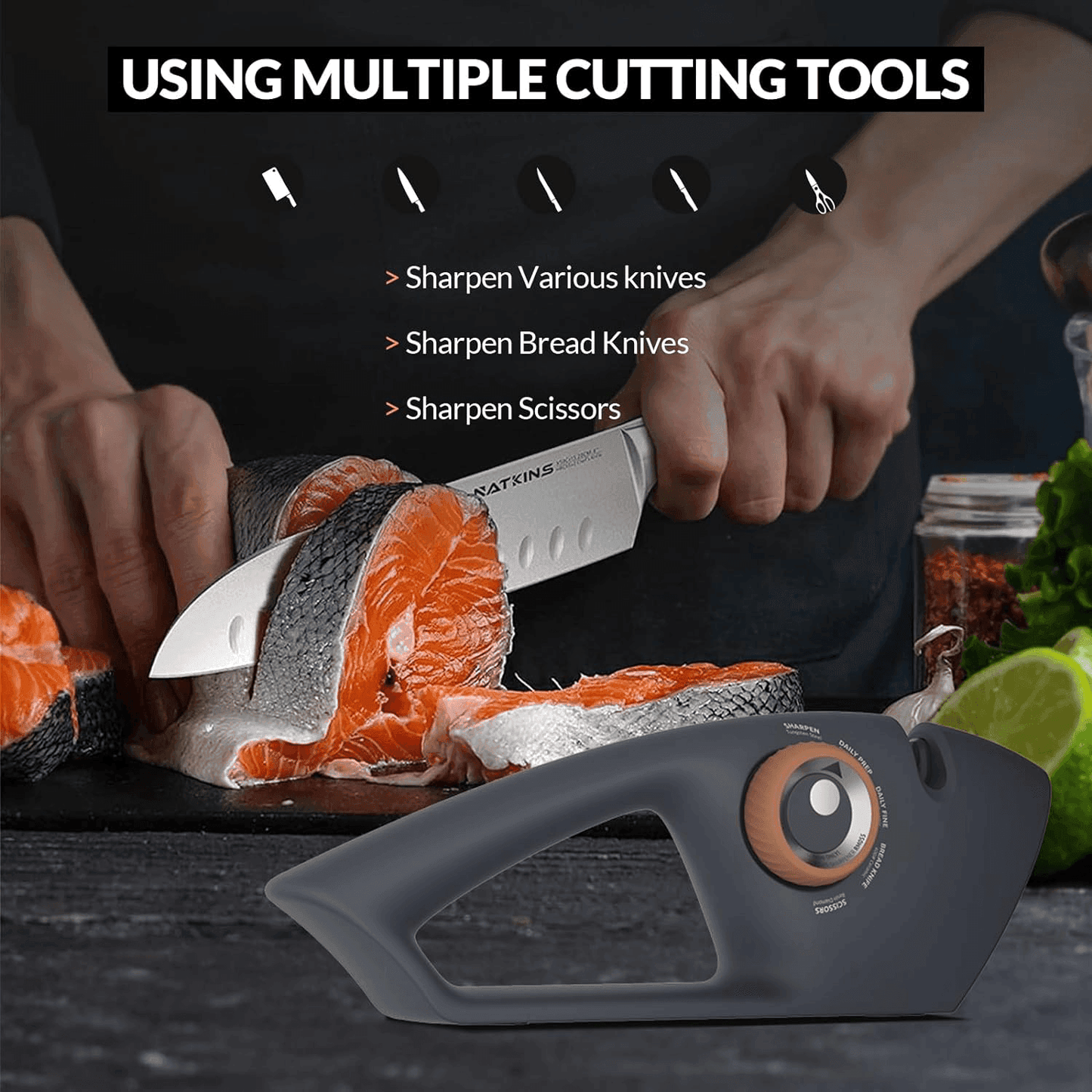 Handheld Kitchen Knife Sharpener Scissor