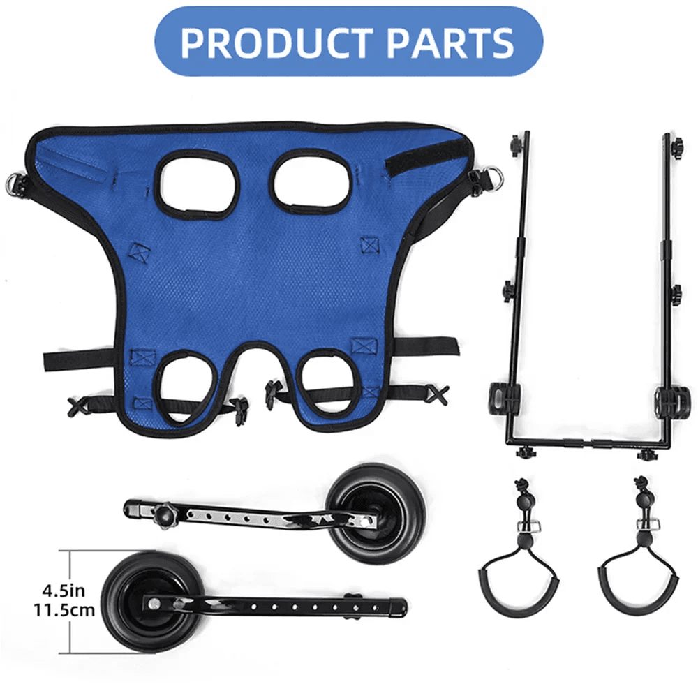 Dog Wheelchair Disability Dog Hind Legs Bracket Cat Dog Injured And Weak Rehabilitation Aid Car Adjustable Pet Walk Booster