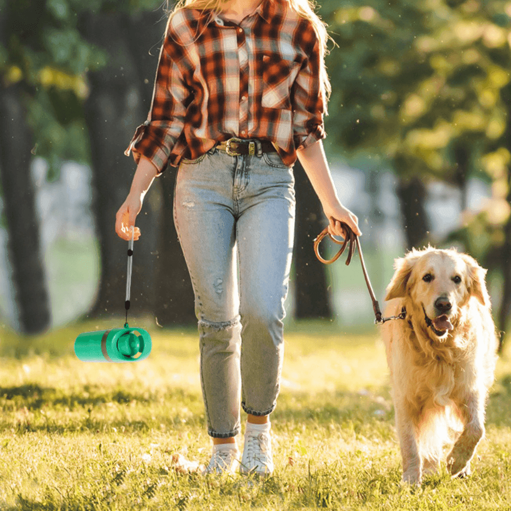 Dog Poop Picker Upper Claw with Garbage Bag Dispenser