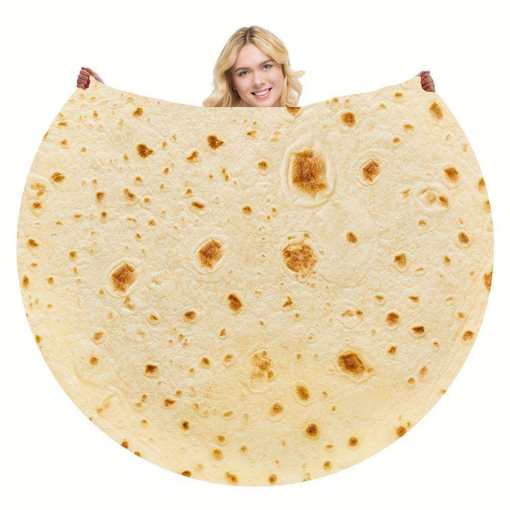 Burrito Tortilla Food Throw Blanket