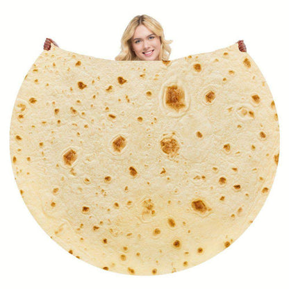 Burrito Tortilla Food Throw Blanket