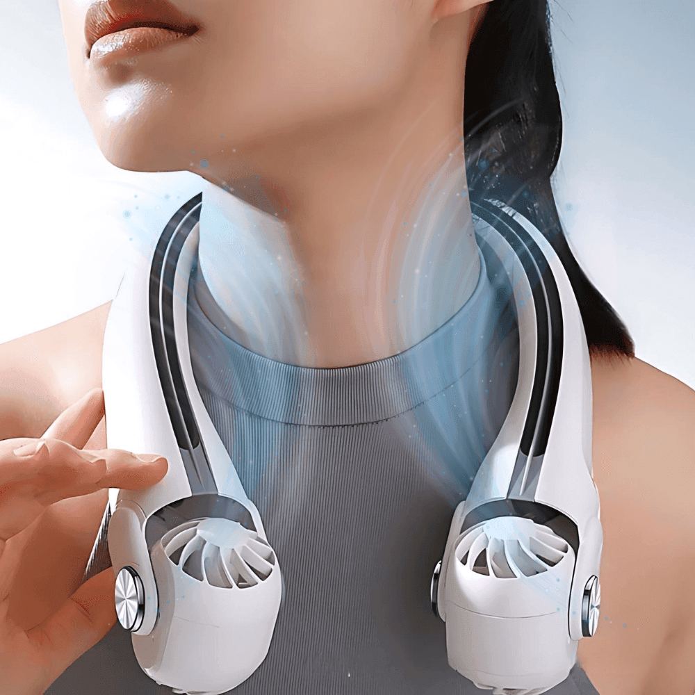 Wearable Rechargeable Summer Travel Neck Cooling Fan