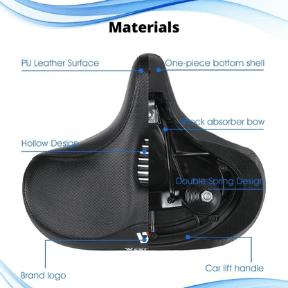 Extra Large Bike Seat With Comfortable Thick Foam and Waterproof