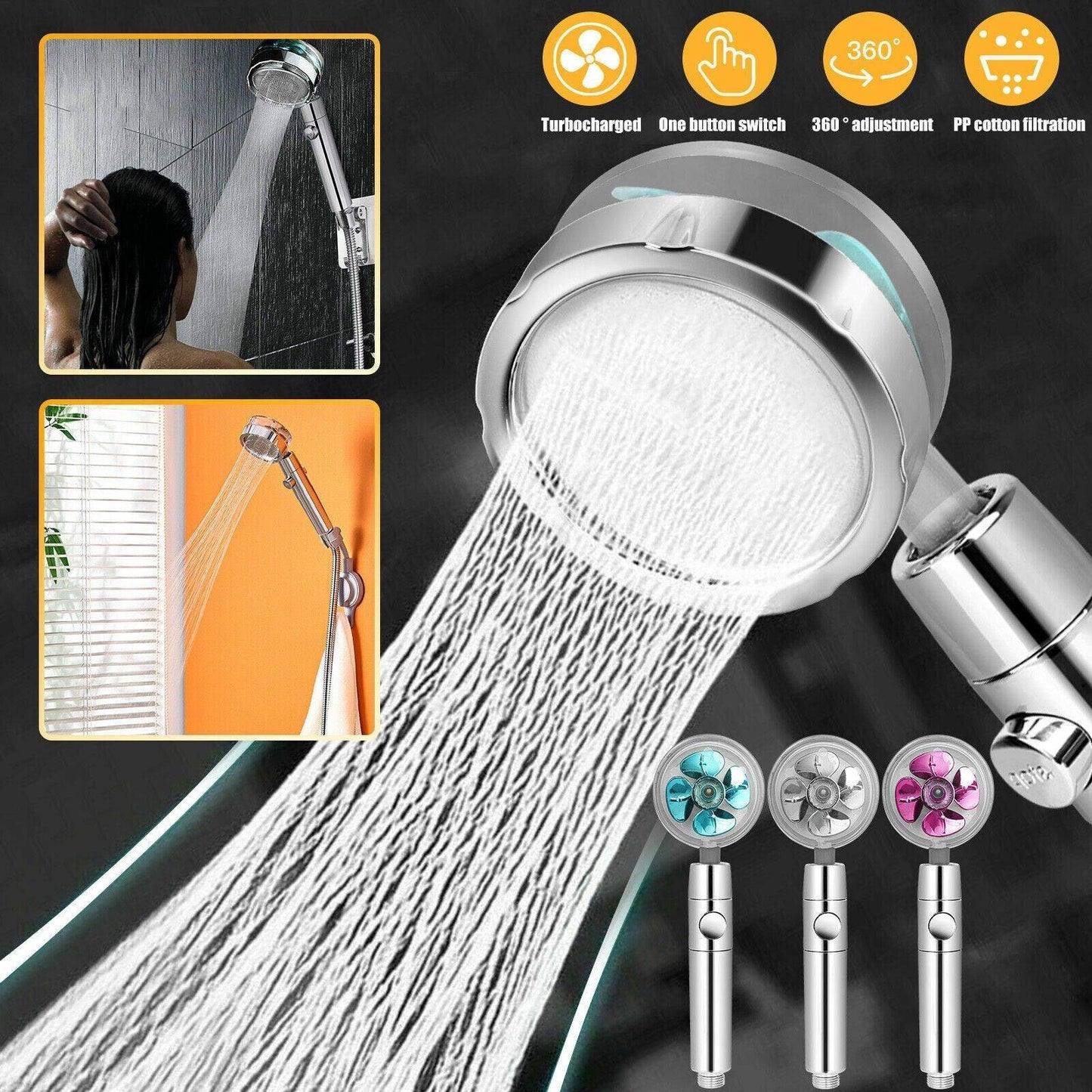 Turbo Propeller Shower Head