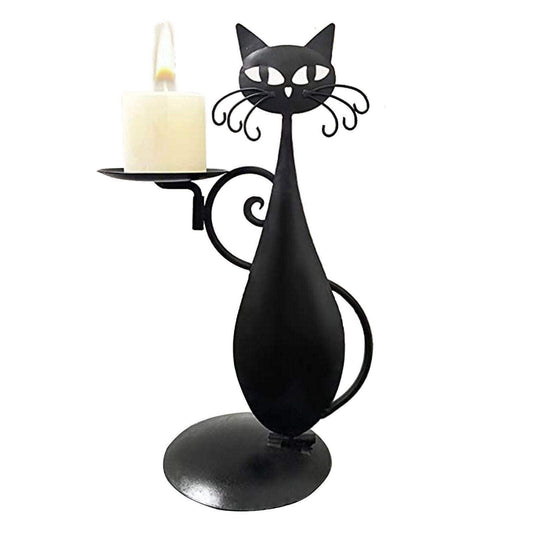 Black Cat Candle Holder