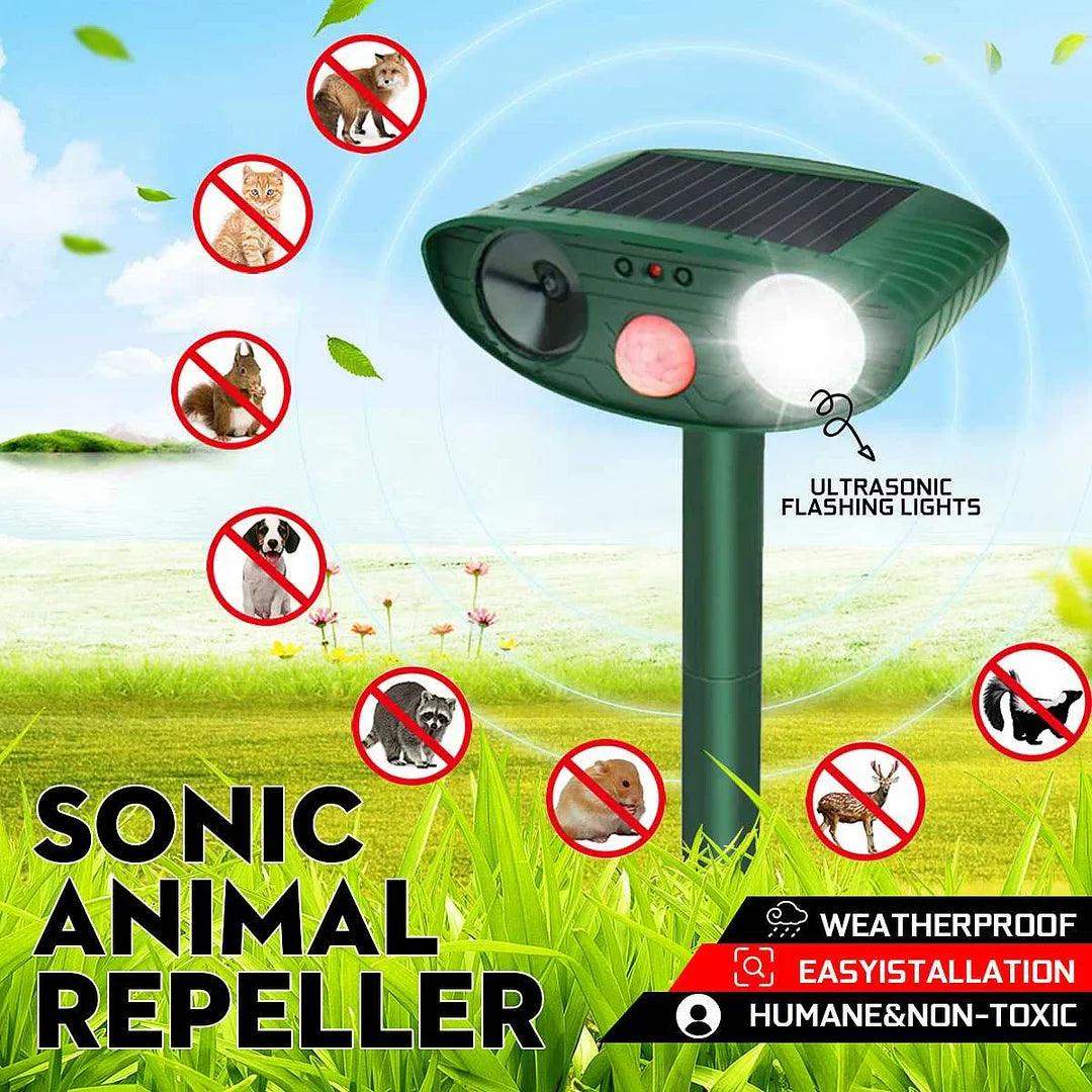 Ultrasonic Deer Repeller - Pack Of 4 Solar Powered - Get Rid of Deer in 48 Hours