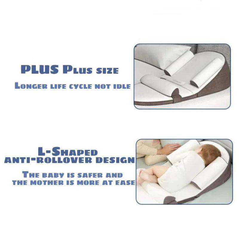 Baby Wedge Side Sleeping Pillow Bed Reflux Anti Roll Newborn Bed