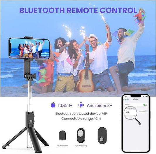 6 In 1 Wireless Bluetooth Selfie Stick With Fill Light