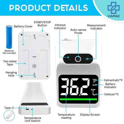 Contactless Wall Mounted Forehead Thermometer