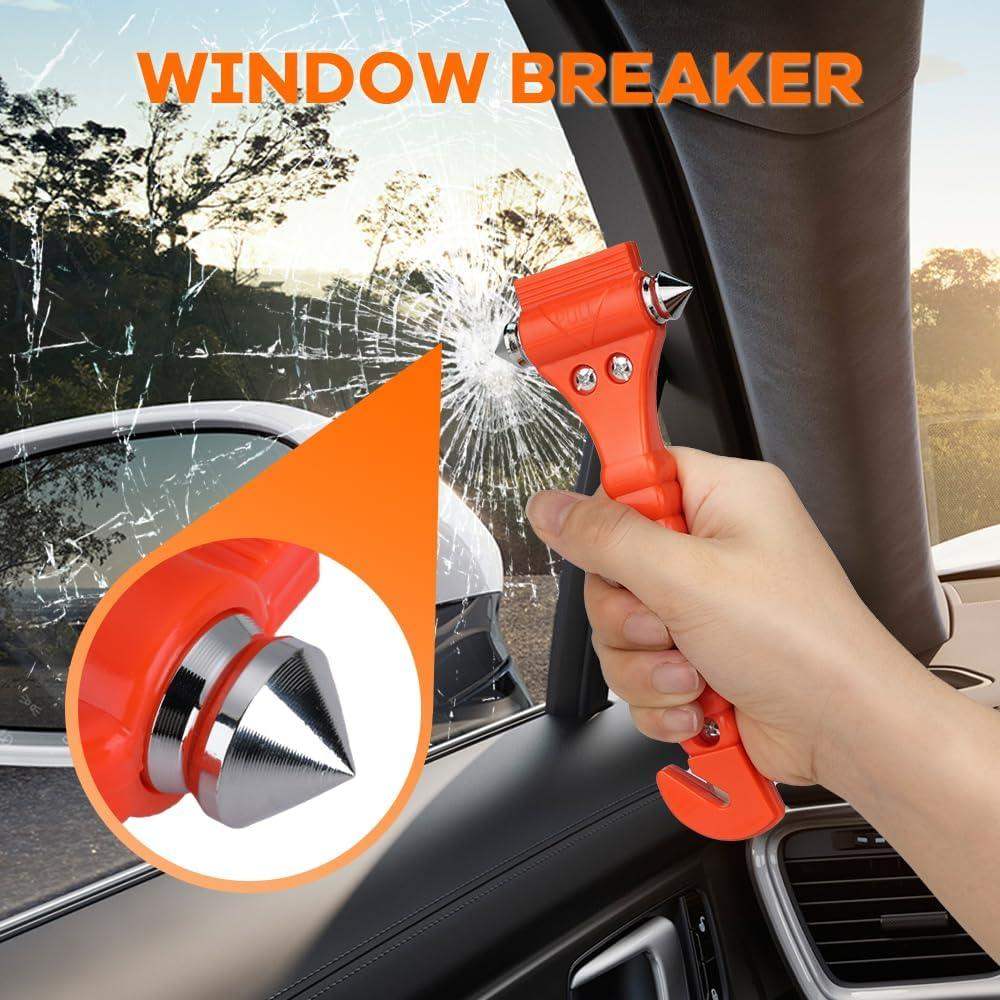 Car Safety Hammer Set Of 2 Emergency Escape Tool Auto Car Window Glass Hammer Breaker And Seat Belt Cutter