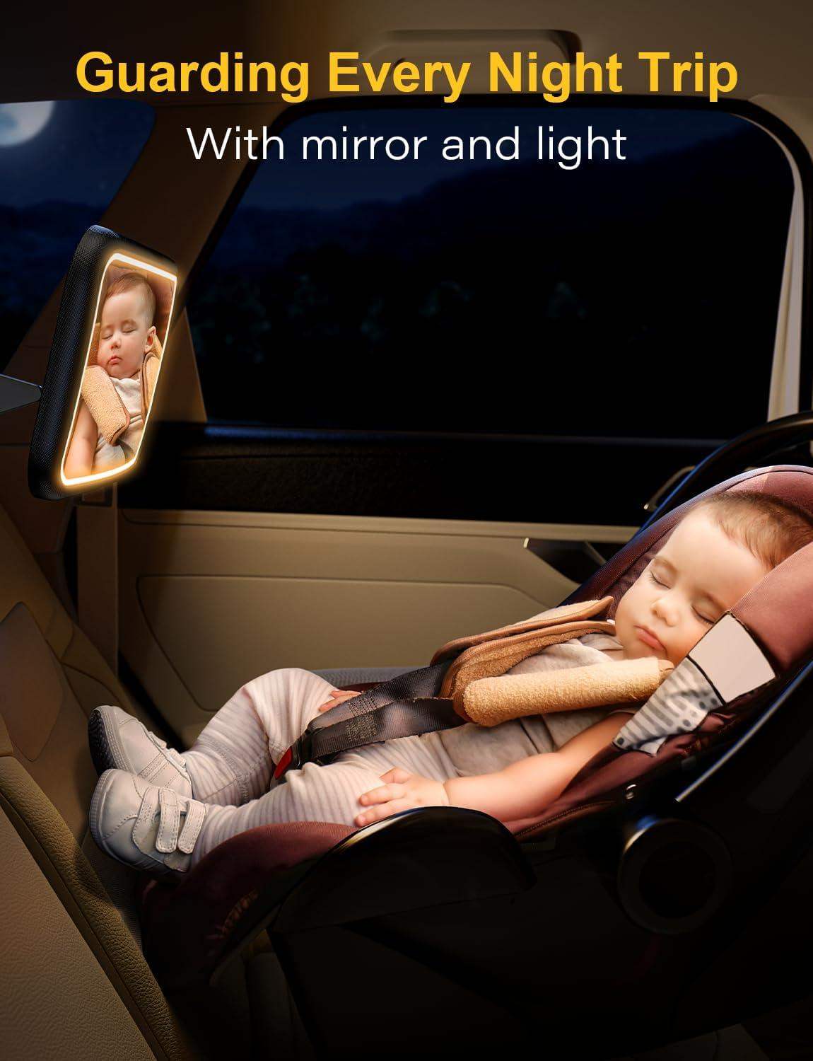 Baby Car Mirror With Light