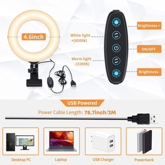 Clip on Laptop Ring Light