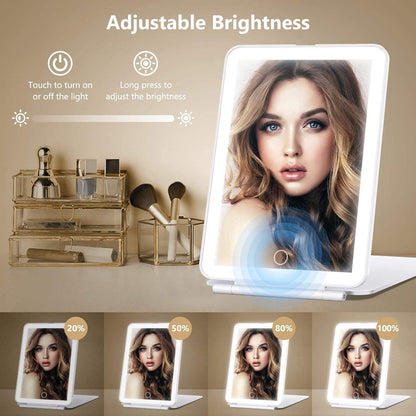 Travel Lighted Makeup Mirror With Magnification