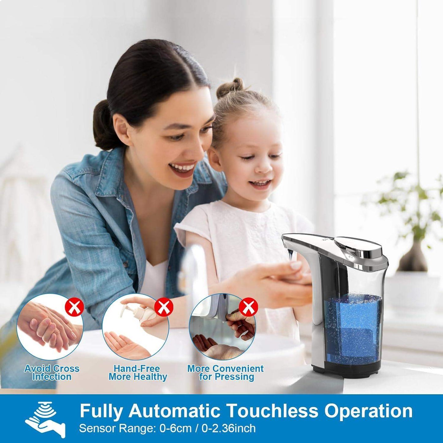 Automatic Touchless Dish Soap Dispenser For Kitchen And Bathroom