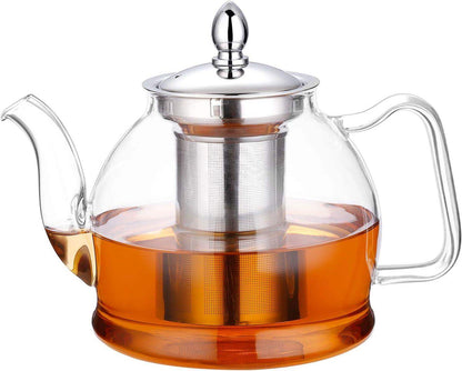 Blooming And Loose Leaf 1000ml Glass Teapot With Removable Infuser