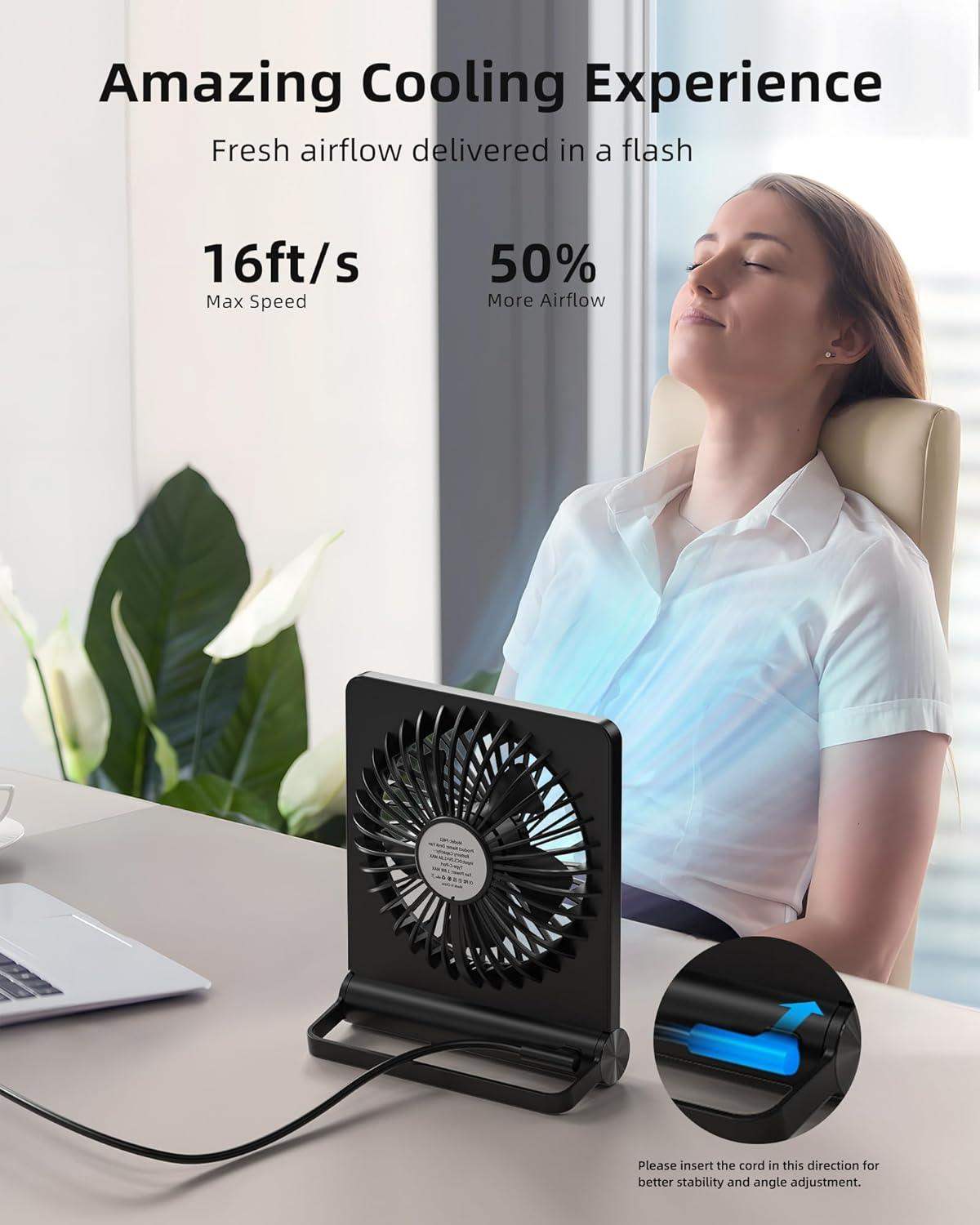 Ultra Quiet Small Desk Fan