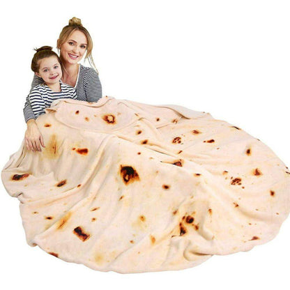 Burrito Tortilla Food Throw Blanket