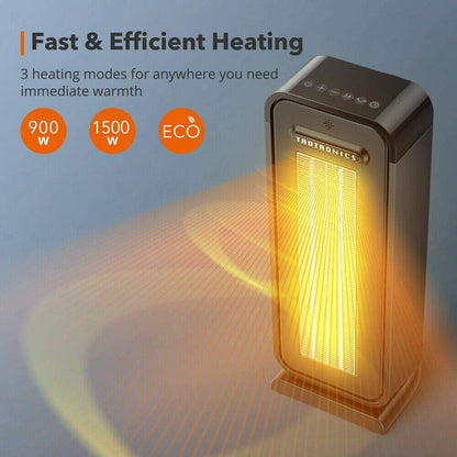 Space Heater Indoor Portable Office Heater Adjustable Thermostat 1500W