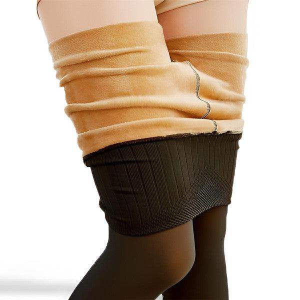 Warm fleece-lined tights