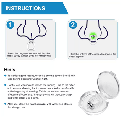 Snore Stopper Magnetic Nose Clips (2 Piece Set)