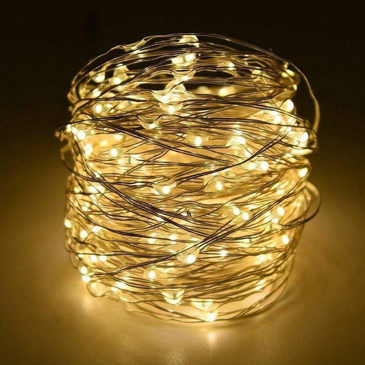 String Solar Lights Outdoor (Clear Cable)