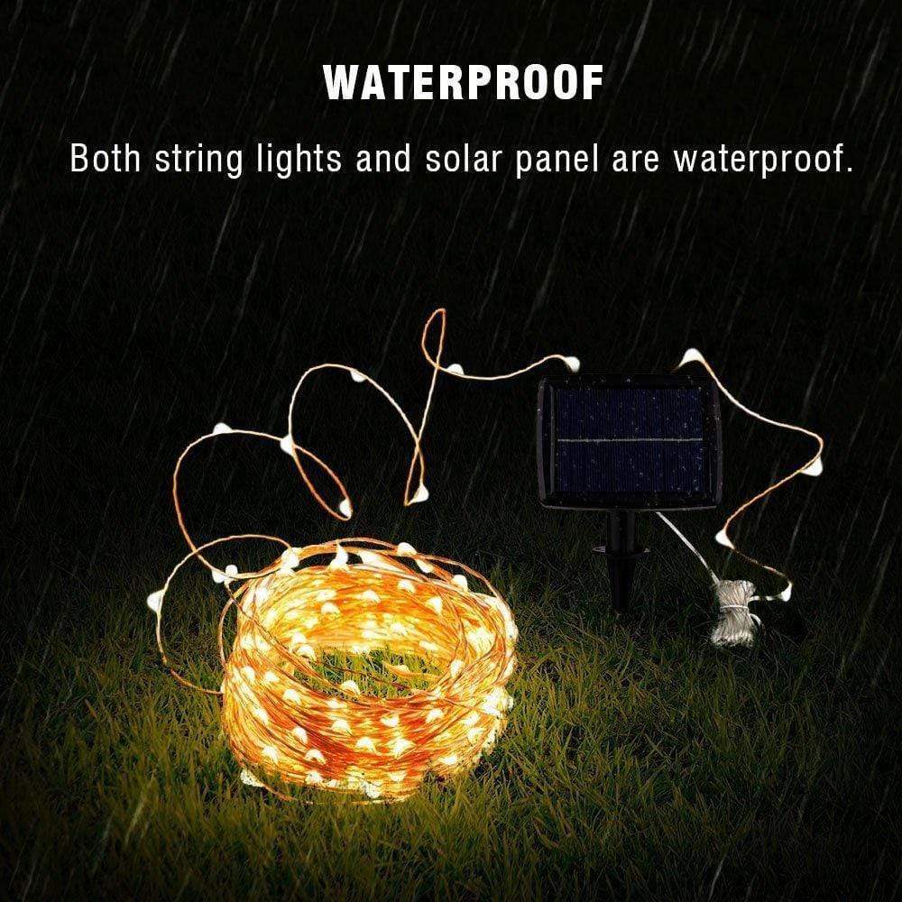 String Solar Lights Outdoor (Clear Cable)