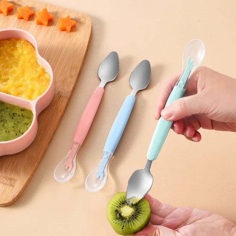 Double Head Baby Silicone Food Spoon