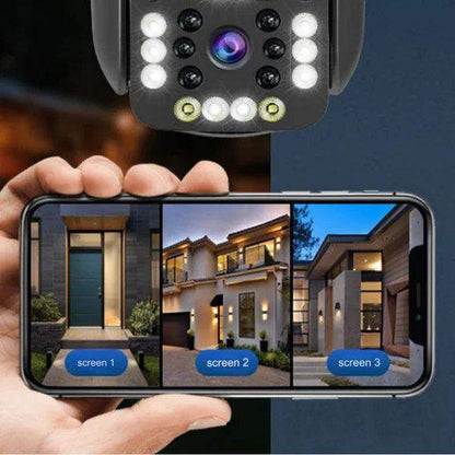 Dual Lens Outdoor Waterproof Wireless Wifi HD Triple Security Camera