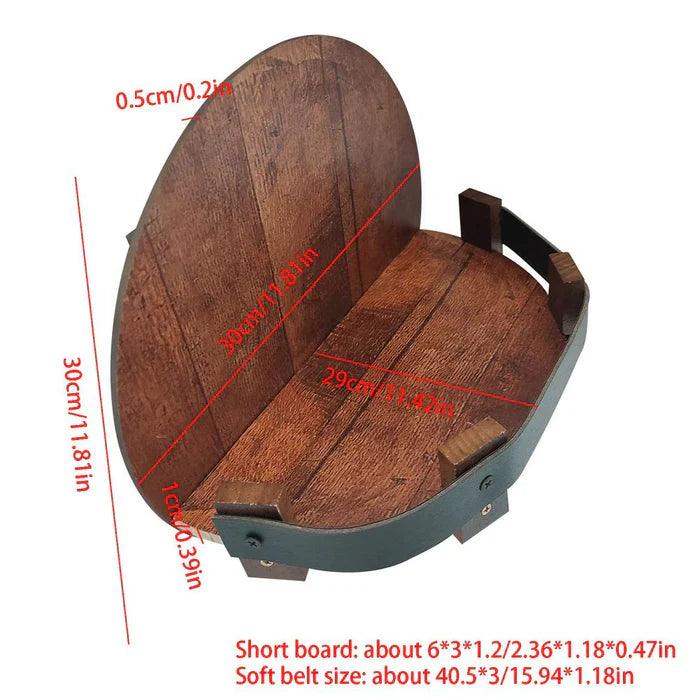 Bourbon Whiskey Barrel Shelf - Rustic Bar Accessories