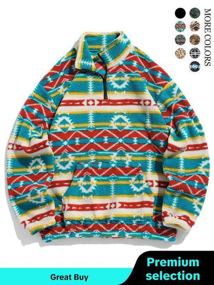 Tribal Trend Zipper Sweatshirt