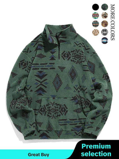 Tribal Trend Zipper Sweatshirt