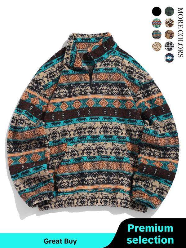 Tribal Trend Zipper Sweatshirt