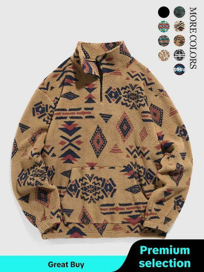 Tribal Trend Zipper Sweatshirt