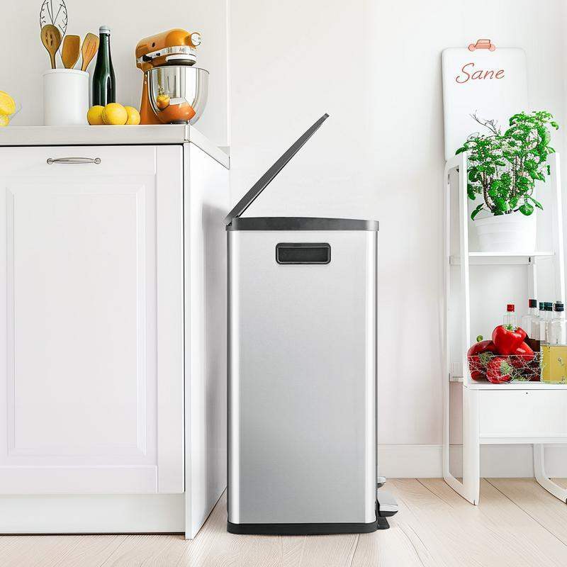 Smart Stainless Dual Trash Can