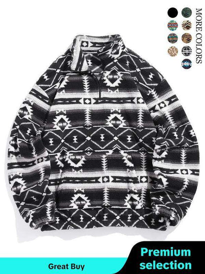 Tribal Trend Zipper Sweatshirt