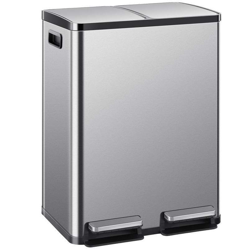 Smart Stainless Dual Trash Can