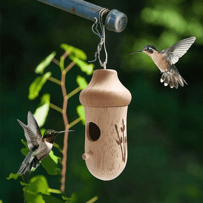 Wooden Hummingbird House - Gift for Natural Lovers