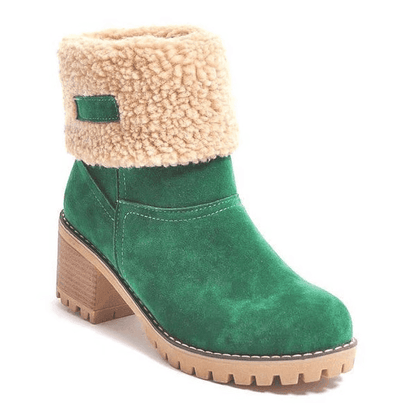 Womens Block Heel Snow Boots | Warm & Stylish - Perfect Winter Gift