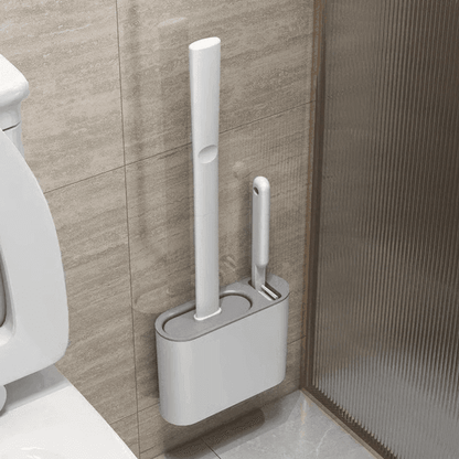 Wall-Mounted Toilet Brush & Plunger Set - Modern, Space-Saving Design!