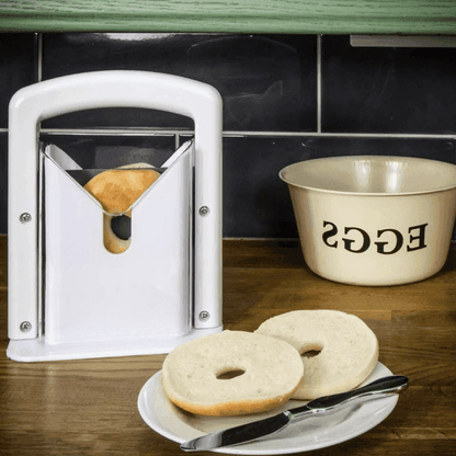 Stainless Steel Bagel Slicer For Small & Large Bagels