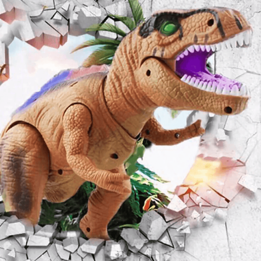 Remote Control T-Rex Dinosaur With LED Light Up, Walking & Roaring Realistic Dinosaur Toys