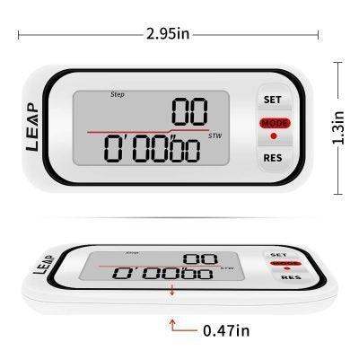 Walking 3D Pedometer with Clip and Strap plus. 30 Days Memory, Accurate Step Counter