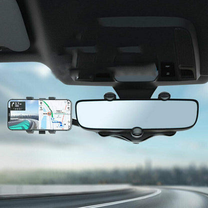 Universal Car Rearview Mirror Hands Free Phone Holder