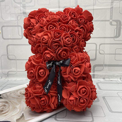 Eternal Love Rose Flower Valentine's Teddy Bear Gift 10"