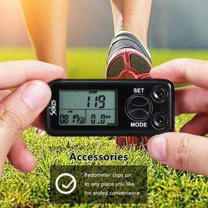 Walking 3D Pedometer with Clip and Strap plus. 30 Days Memory, Accurate Step Counter