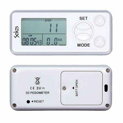 Walking 3D Pedometer with Clip and Strap plus. 30 Days Memory, Accurate Step Counter