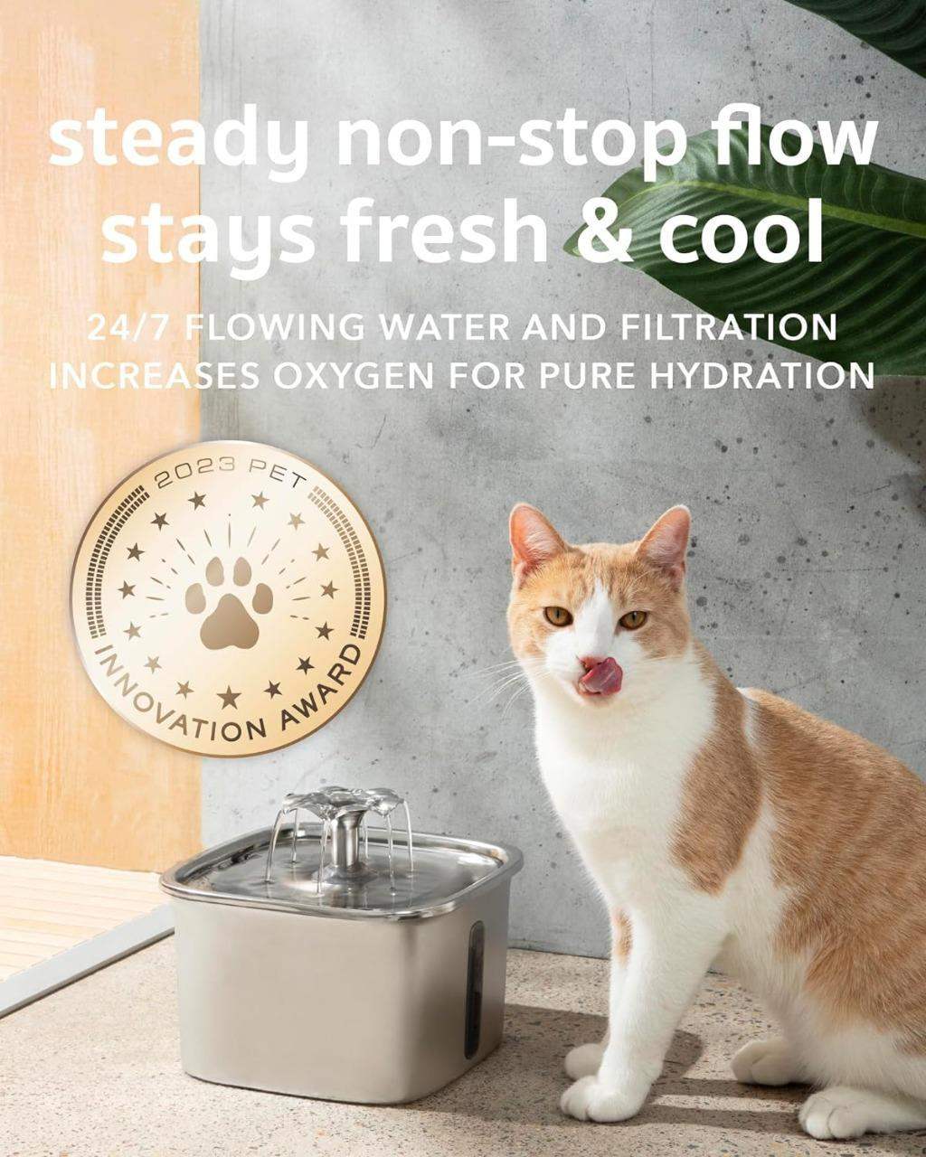 Stainless Steel Cat Water Fountain